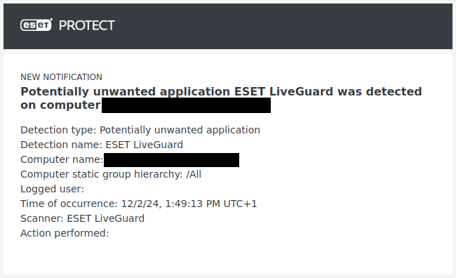 ESET fail